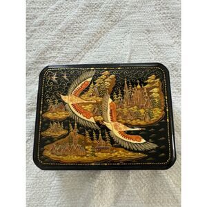 Tver Kholyi Hand Painted Box, signed by the artist.